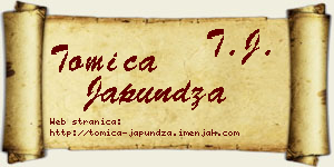 Tomica Japundža vizit kartica